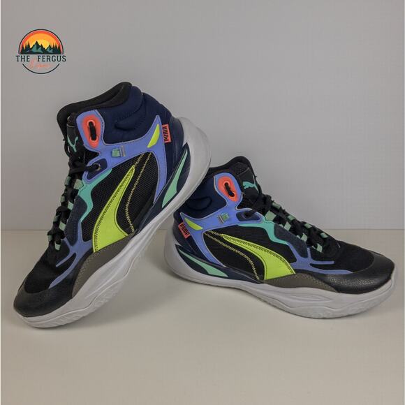 Puma Playmaker Pro Basketball Shoe Chunky High 90 Retro Reconditioned Men Size 8 - Picture 10 of 16